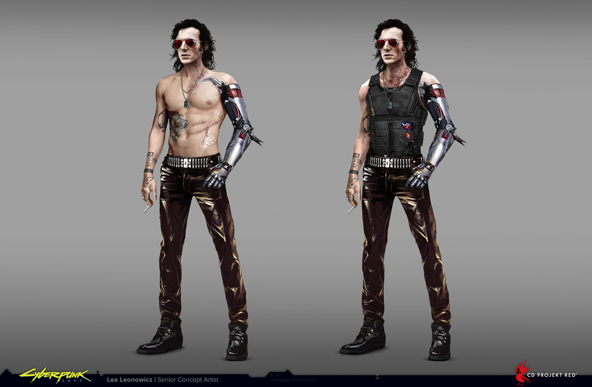 Arte mostra a criação do personagem Johnny Silverhand antes de virar Keanu Reeves em Cyberpunk 2077