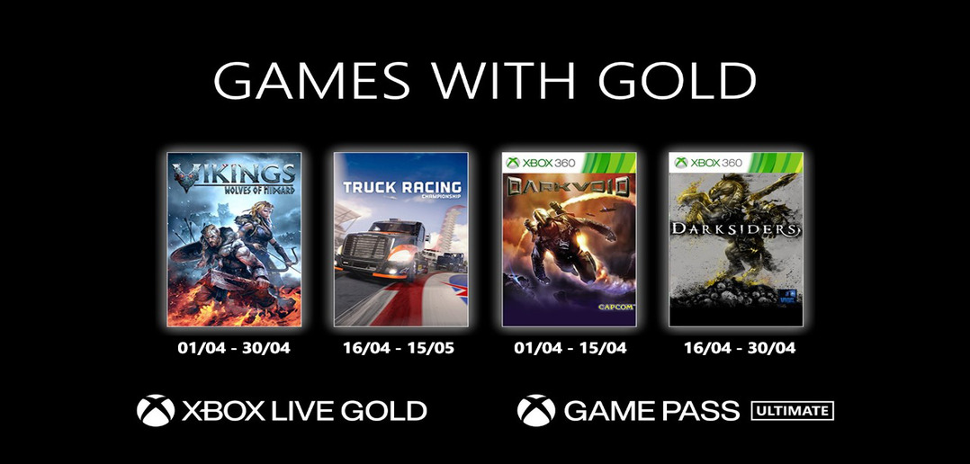 Vikings, Darksiders e mais dois jogos no Games with Gold de abril